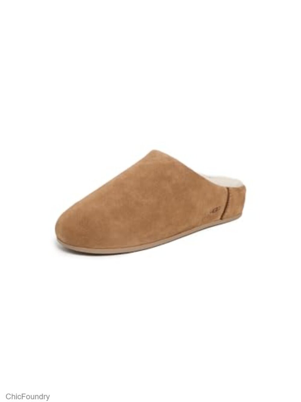 Slip-on Suede Slippers Water Resistant Sheepskin Lined Cozy